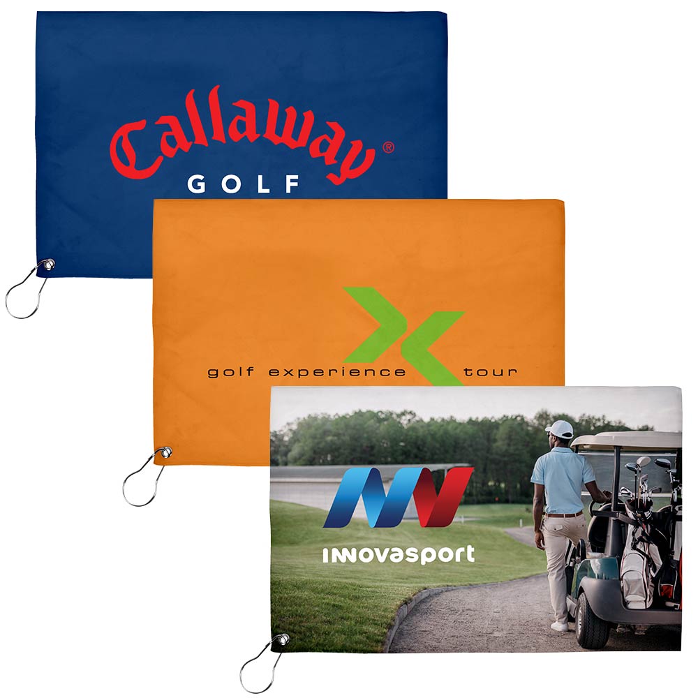 Picture of 17" x 11" Sublimated Golf Towel - 200GSM (QuickShip) 15-20 Days