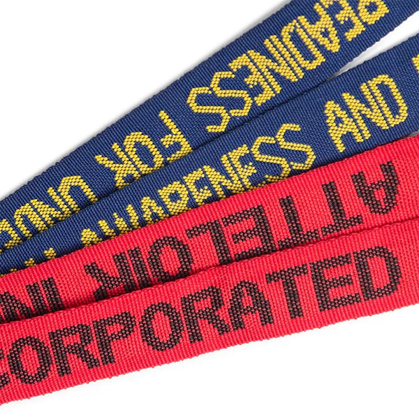 Picture of 3/4" Woven Text Lanyard (QuickShip) 35-42 Days