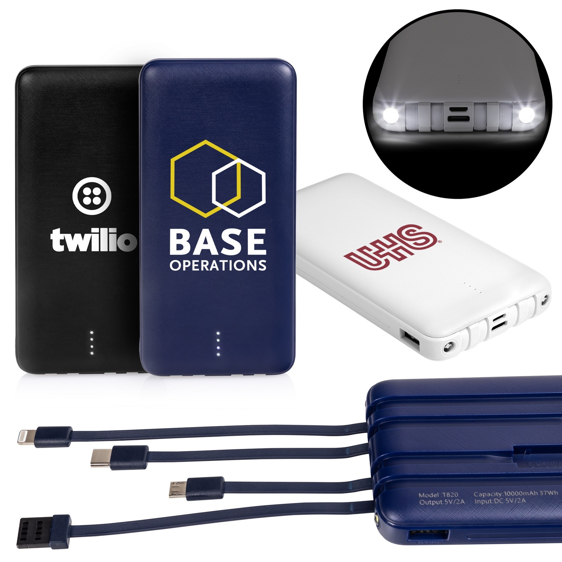 Picture of CoreCharge Multi-Charging Power Bank w/LED Flashlight (Factory Direct) 10-12 Weeks