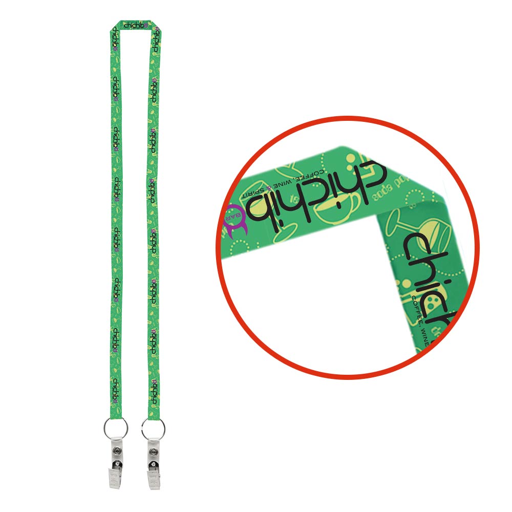 Picture of 1/2" Dual LA-214 Attachment Sublimation Lanyard (QuickShip) 18-24 Days