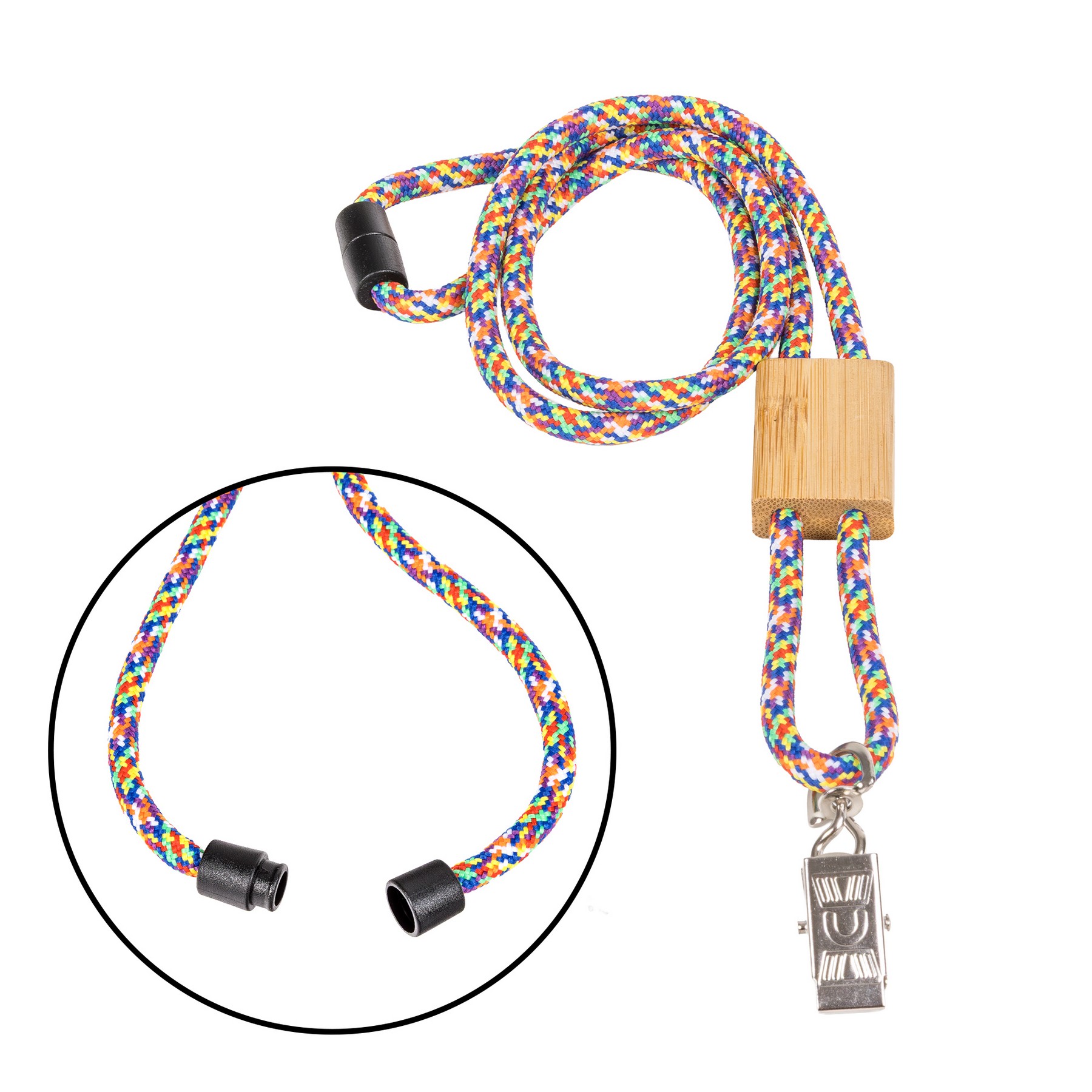 Picture of Braided Rope Lanyard with Bamboo Adjuster