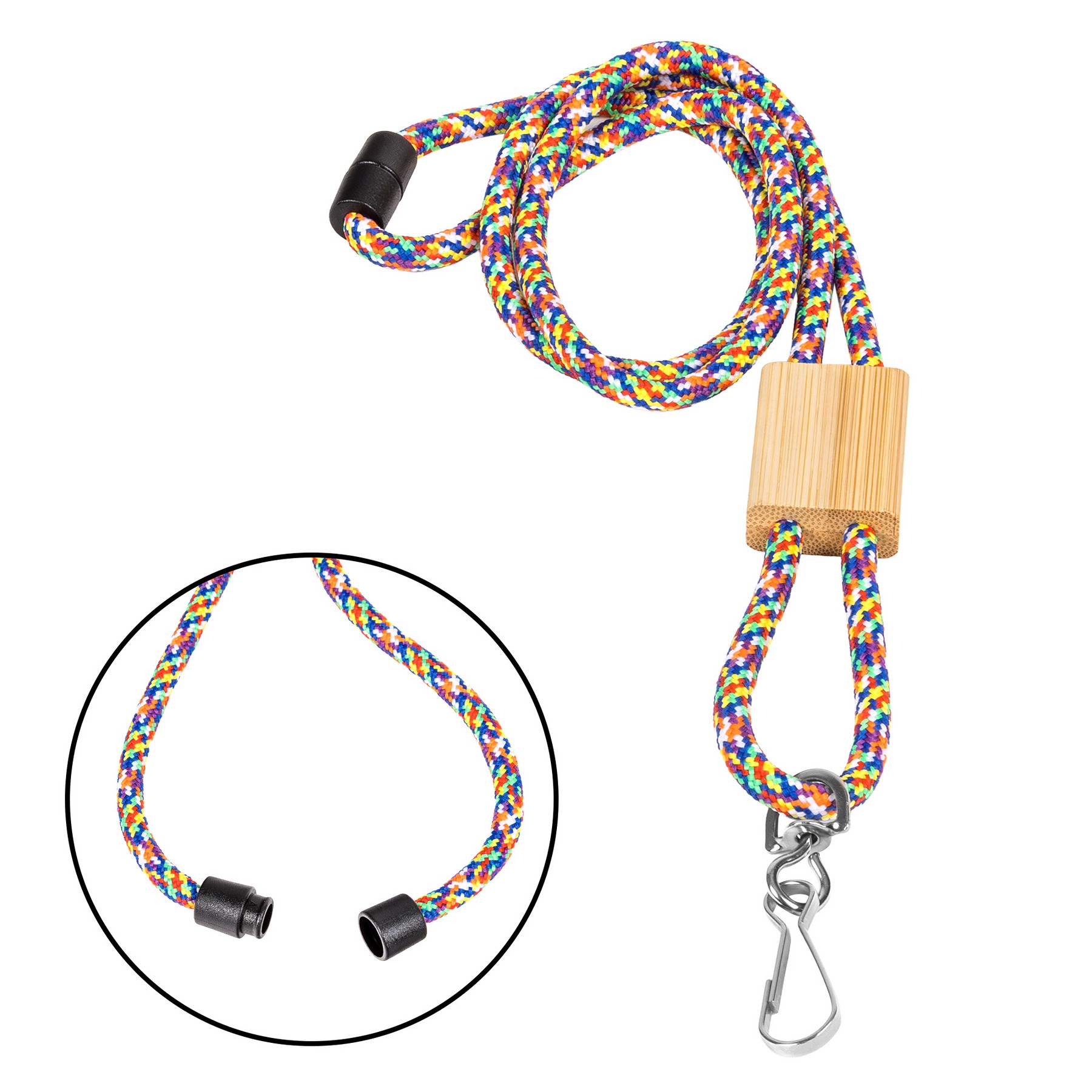 Picture of Braided Rope Lanyard with Bamboo Adjuster