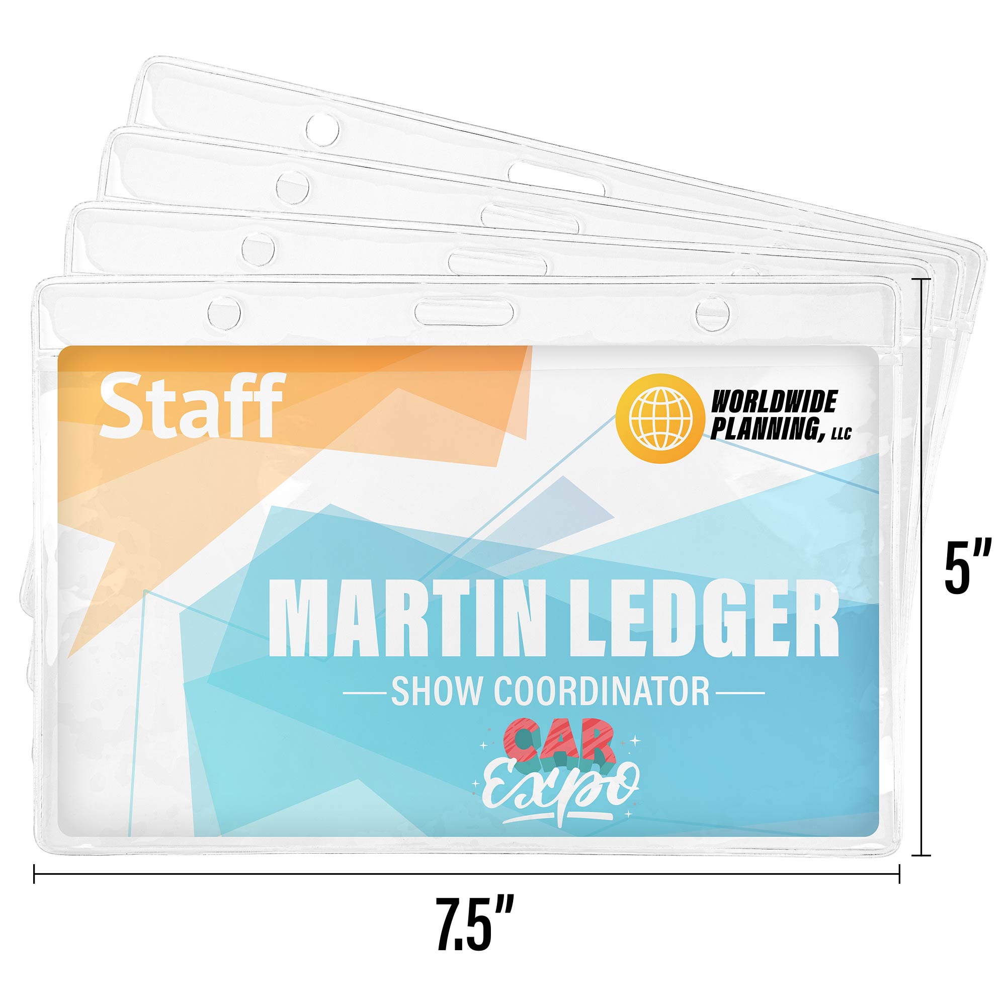 Picture of Xtra Large Clear PVC Badge Holder 7.5"W x 5"H