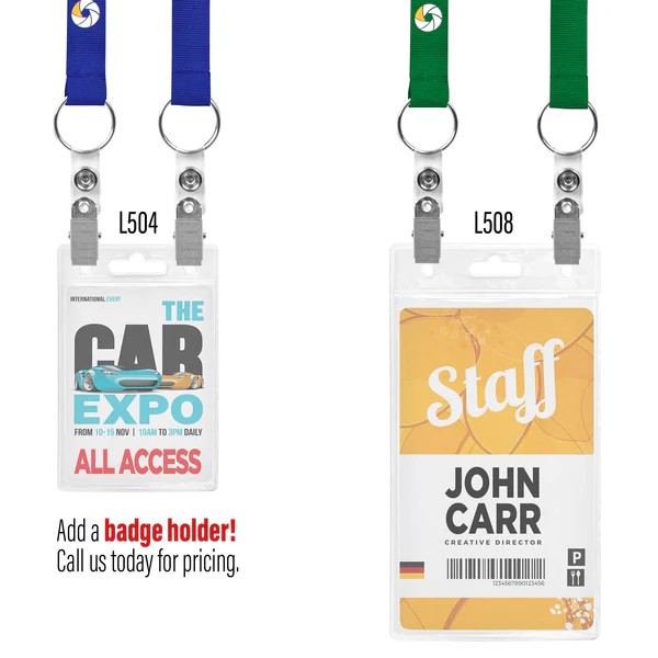 Picture of 3/4" Recycled Econo Dual Attachment Lanyard