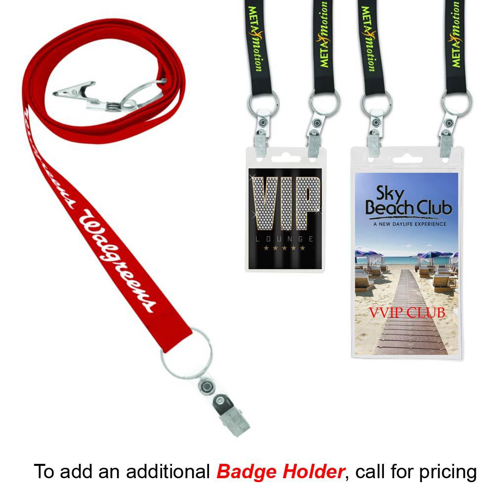 Picture of 3/4" Recycled Econo Dual Attachment Lanyard