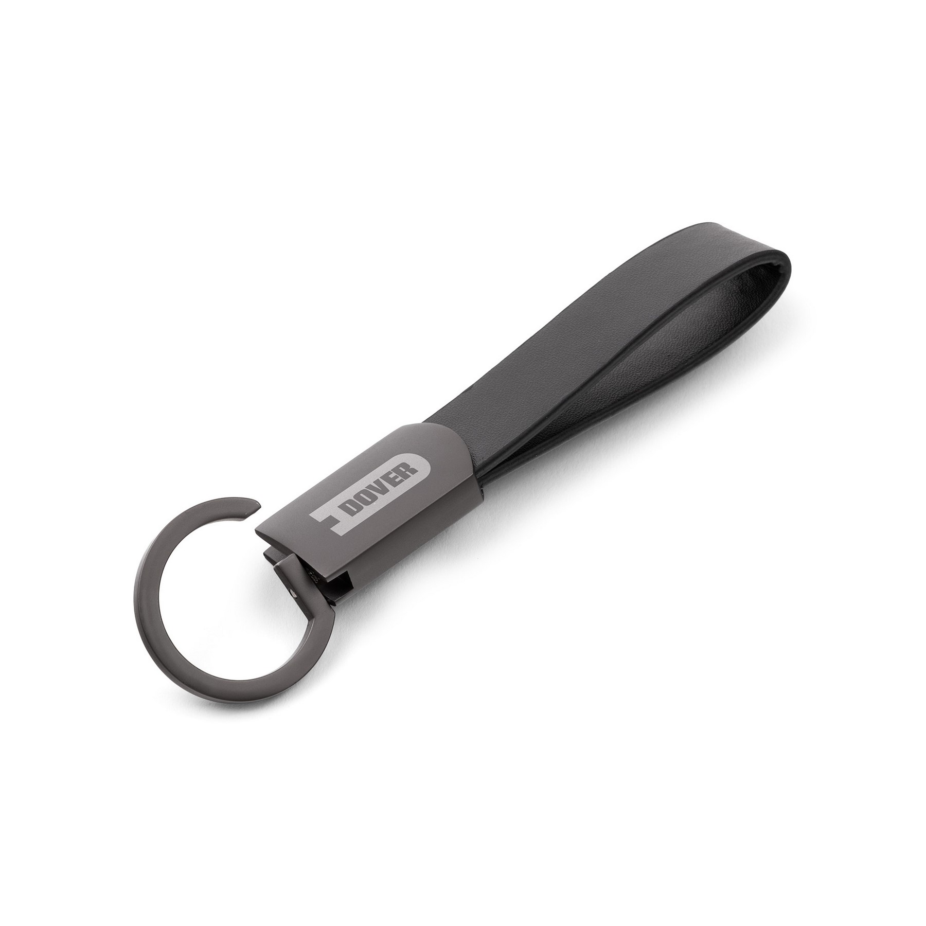 Picture of Axis Gunmetal Leather Keyring (Factory Direct) 10-12 Weeks