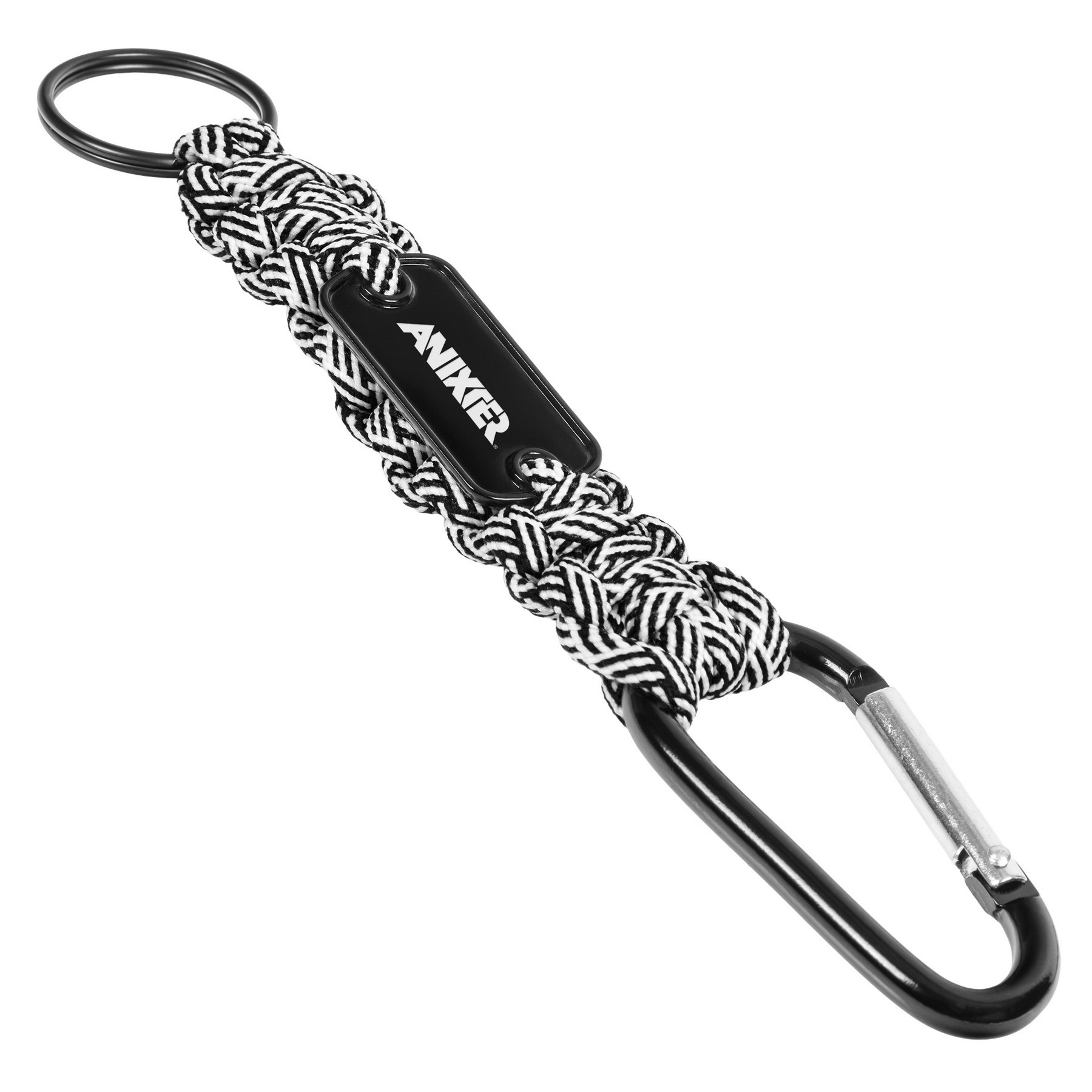 Picture of Carabiner Box Knot Braided Key Chain with Keyring and Metal Plate (Factory Direct) 10-12 Weeks