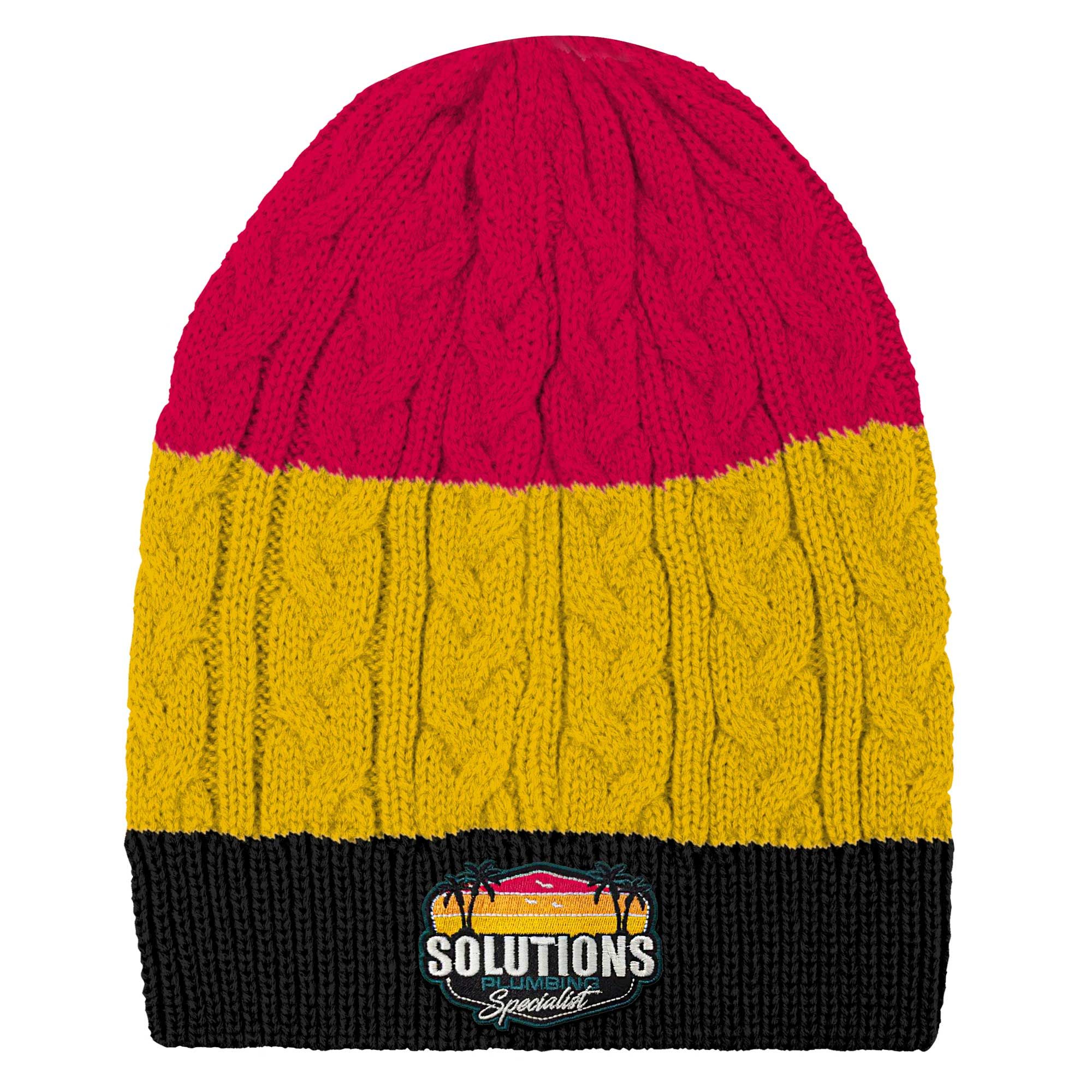 Picture of Embroidered Adult Cable-Knit Beanie (5-6 Weeks Air)