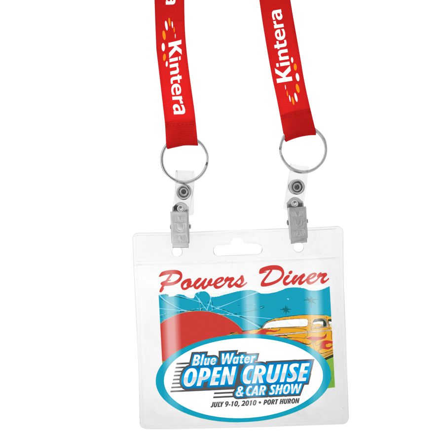 Picture of 3/4" Screen Printed Dual Attachment Lanyard (QuickShip) 18-24 Days