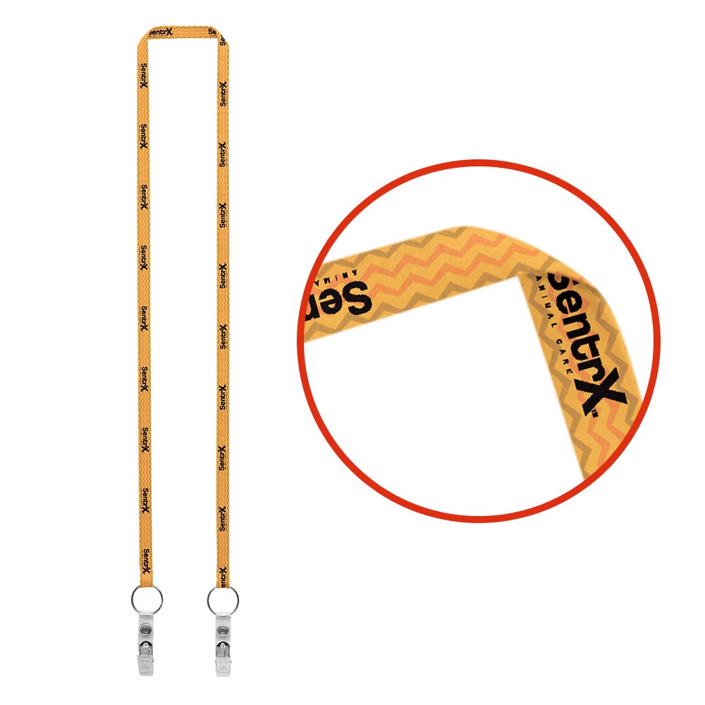 Picture of 3/8" Dual LA-214 Attachment Sublimation Lanyard (QuickShip) 18-24 Days
