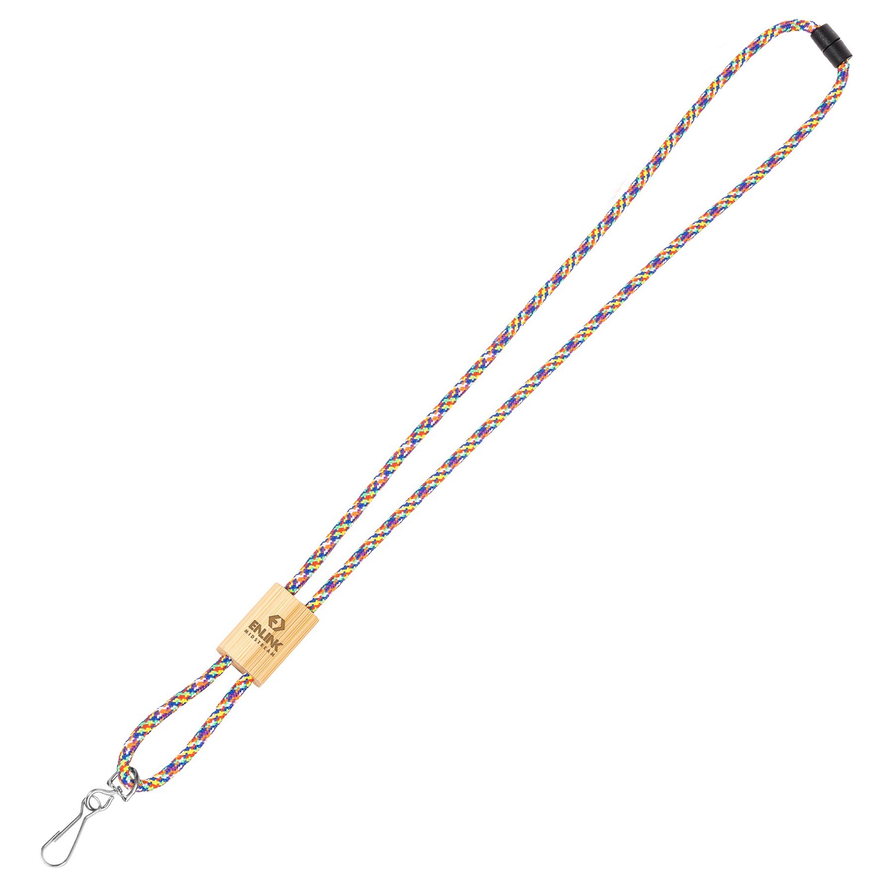 Picture of Braided Rope Lanyard with Bamboo Adjuster (Factory Direct) 10-12 Weeks