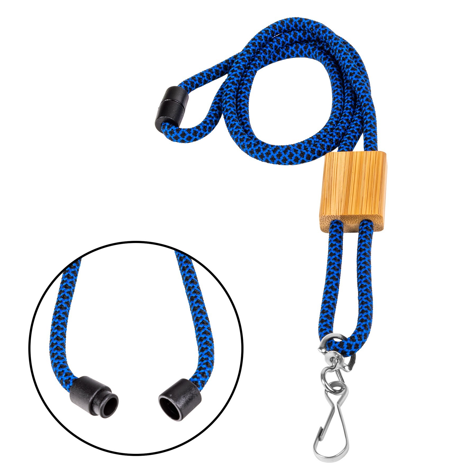 Picture of Braided Rope Lanyard with Bamboo Adjuster (Factory Direct) 10-12 Weeks