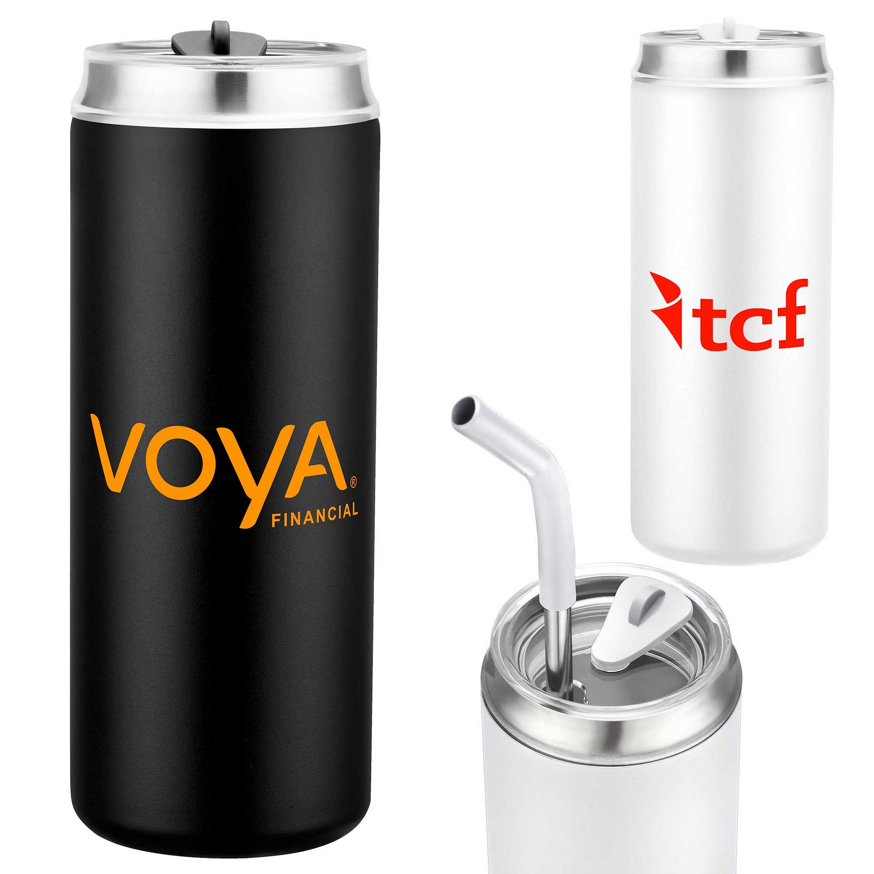 Picture of 20oz. Stainless Steel Tumbler with Dual-Use Lid and Straw