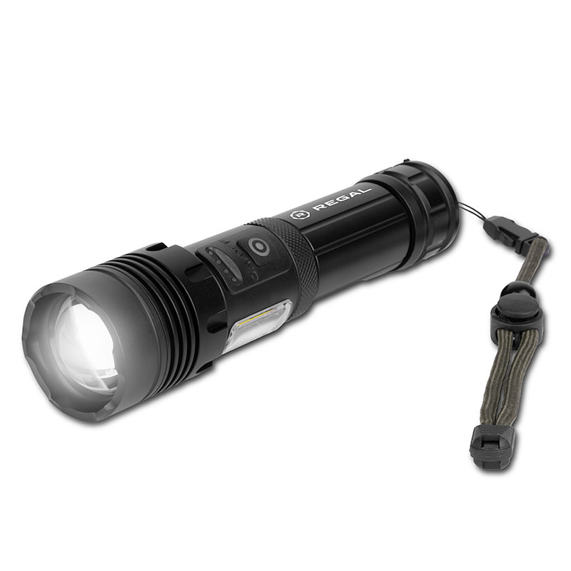Picture of 1200LM Metal Flashlight w/2000mAh Rechargeable Battery (Factory Direct) 10-12 Weeks