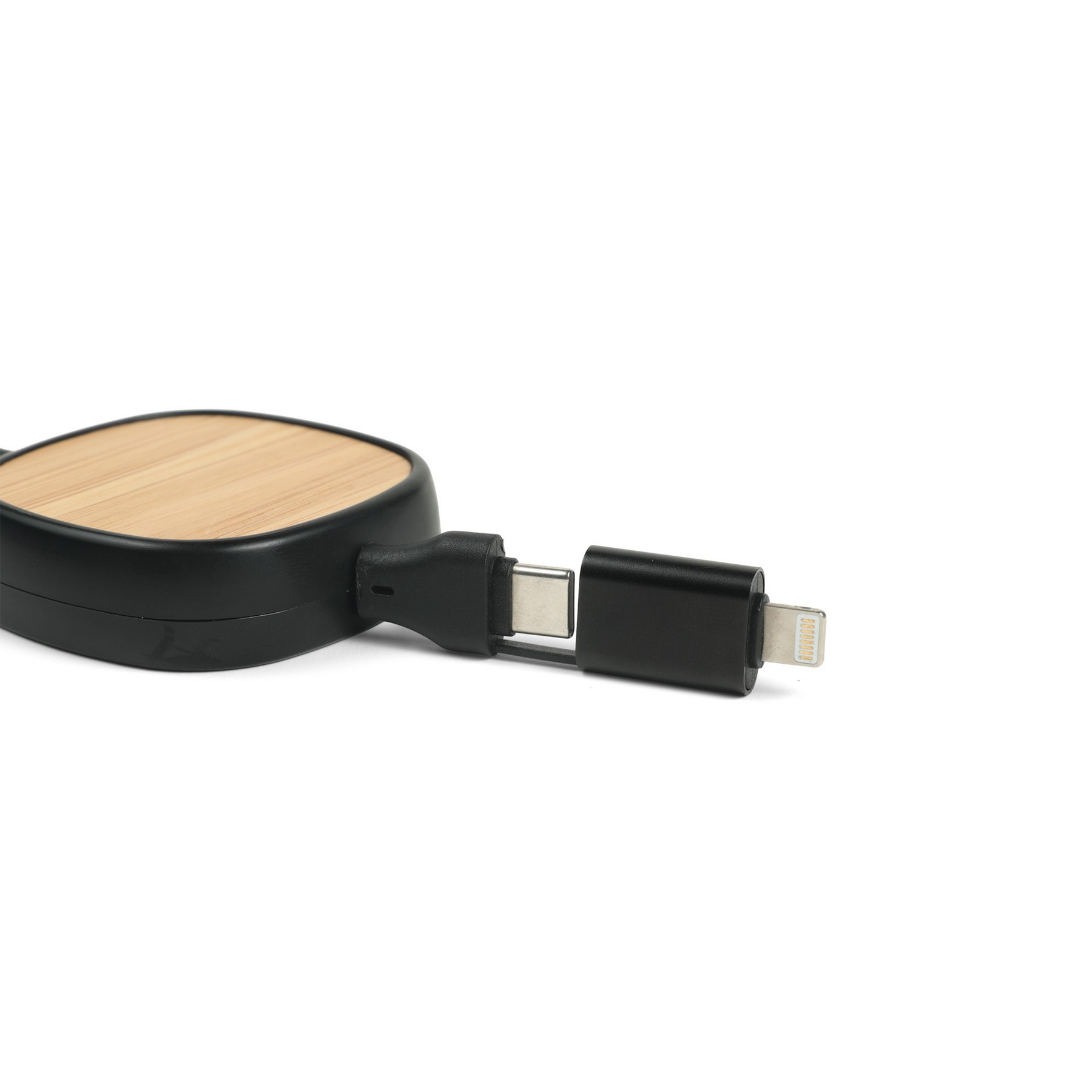 Picture of BambooRetract 4-in-1 Charging Cable(Factory Direct) 10-12 Weeks