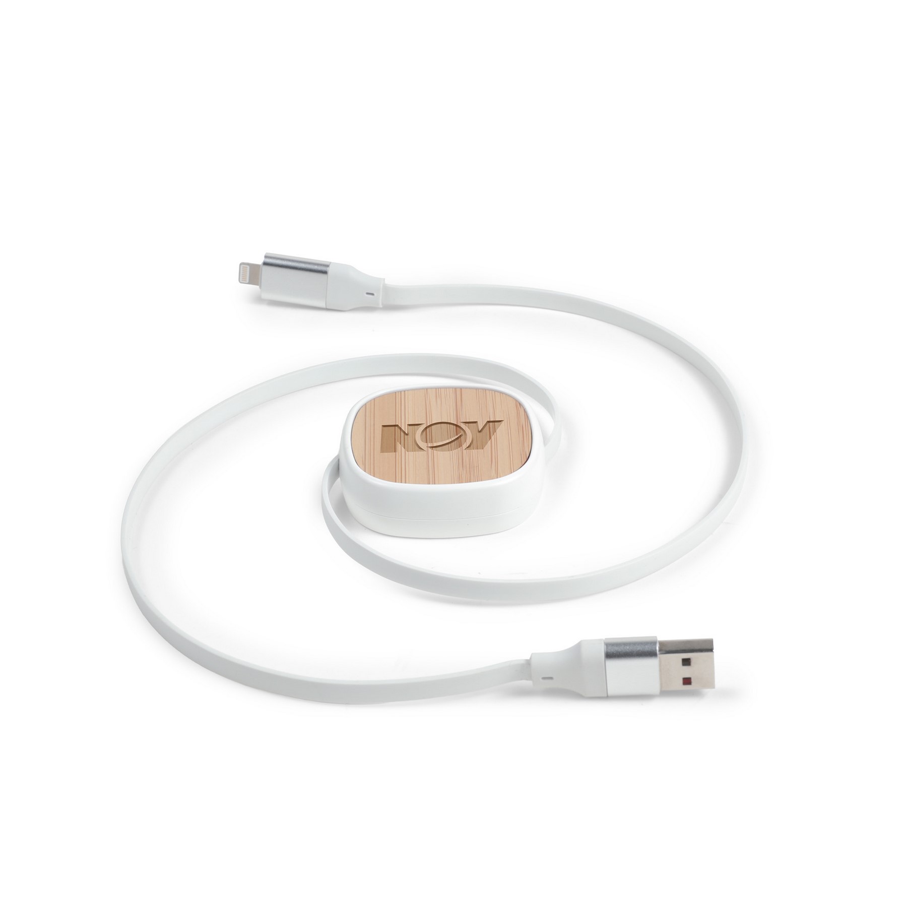 Picture of BambooRetract 4-in-1 Charging Cable(Factory Direct) 10-12 Weeks