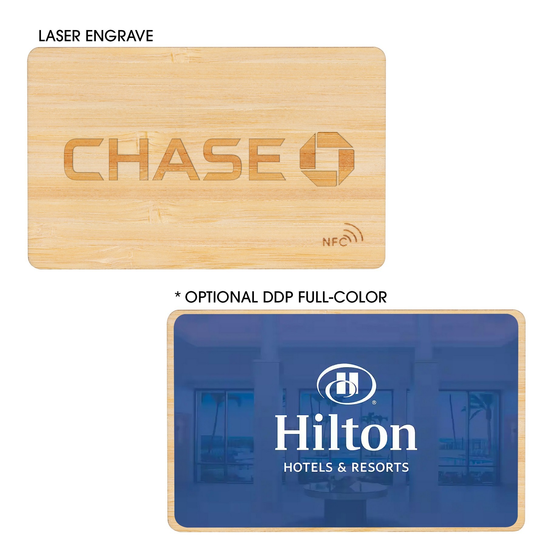 Picture of EcoTap NFC Bamboo Card (Factory Direct) 10-12 Weeks