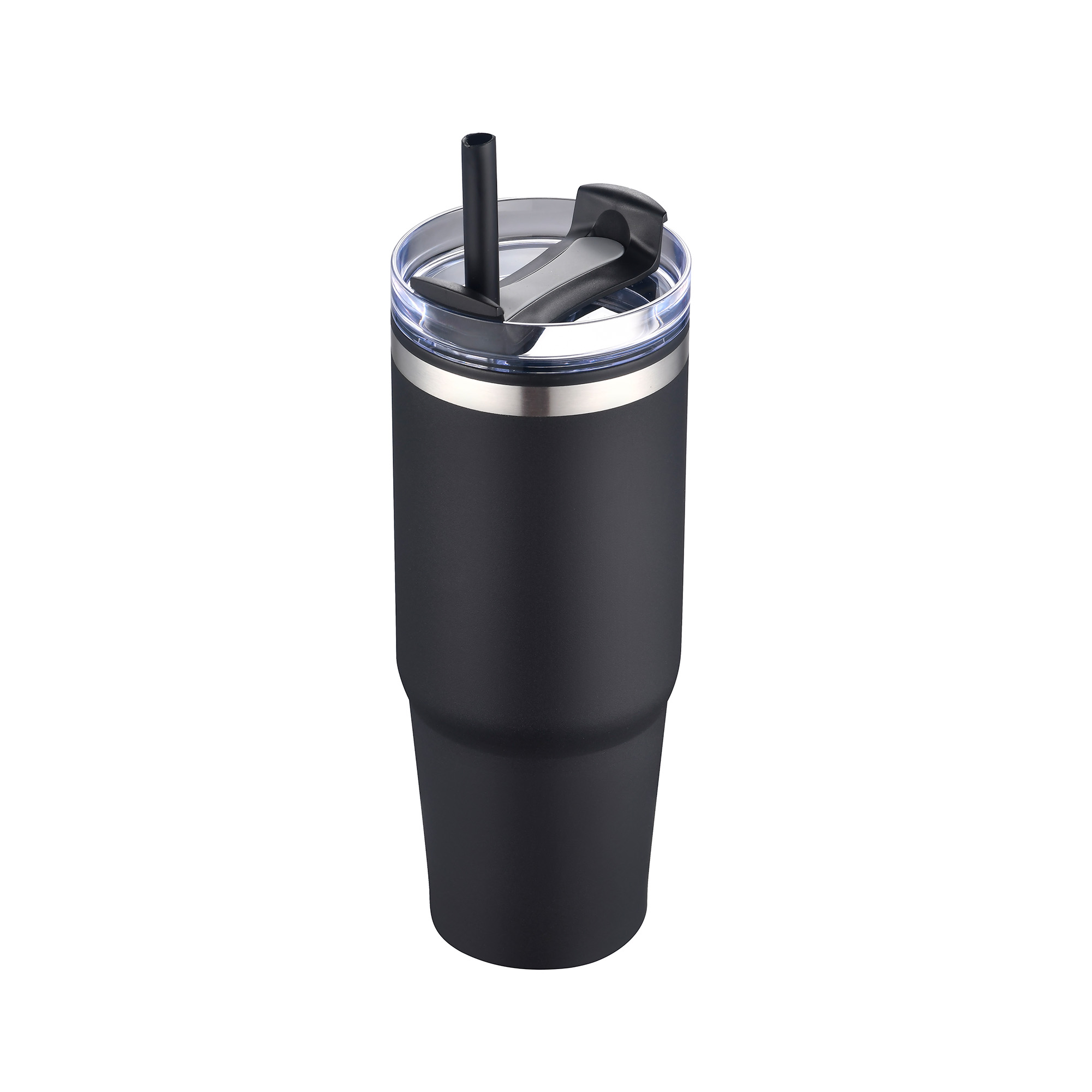 Picture of 30 Oz. Dual Wall Stainless Steel Tumbler w/Clear Lid