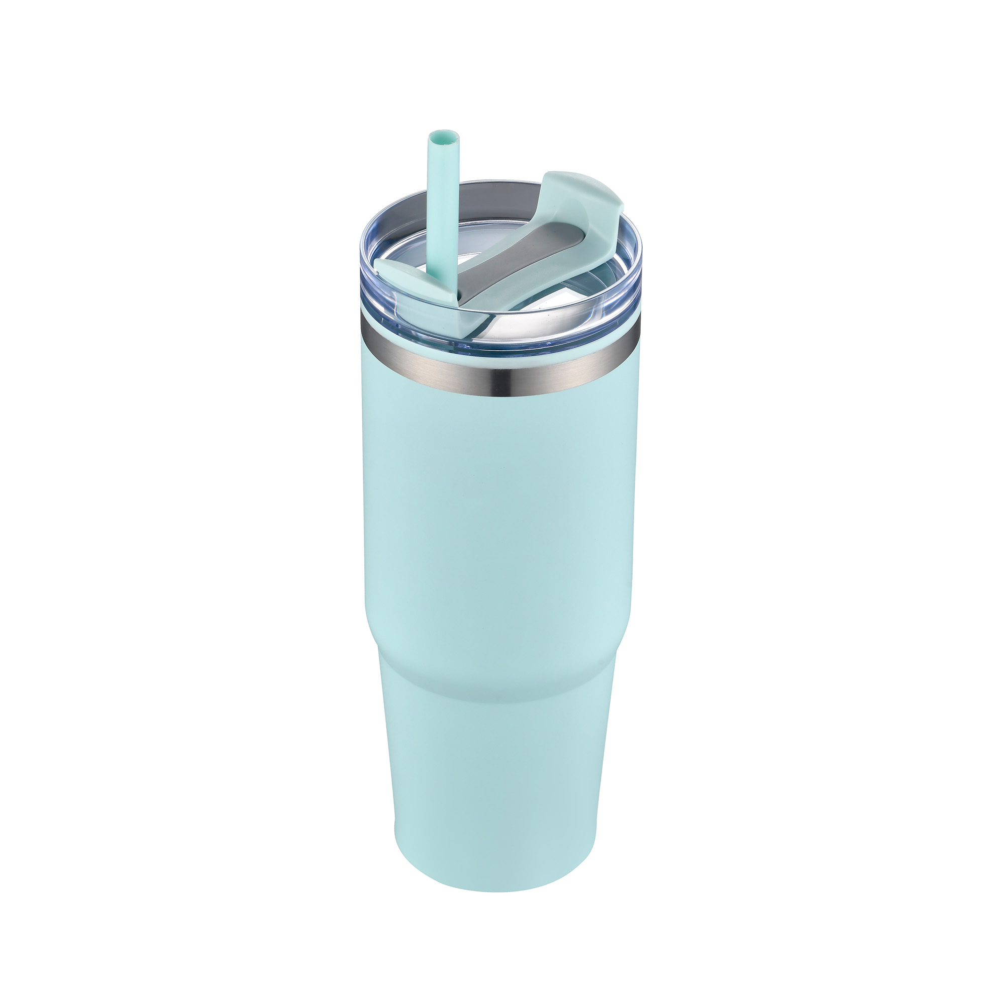 Picture of 30 Oz. Dual Wall Stainless Steel Tumbler w/Clear Lid