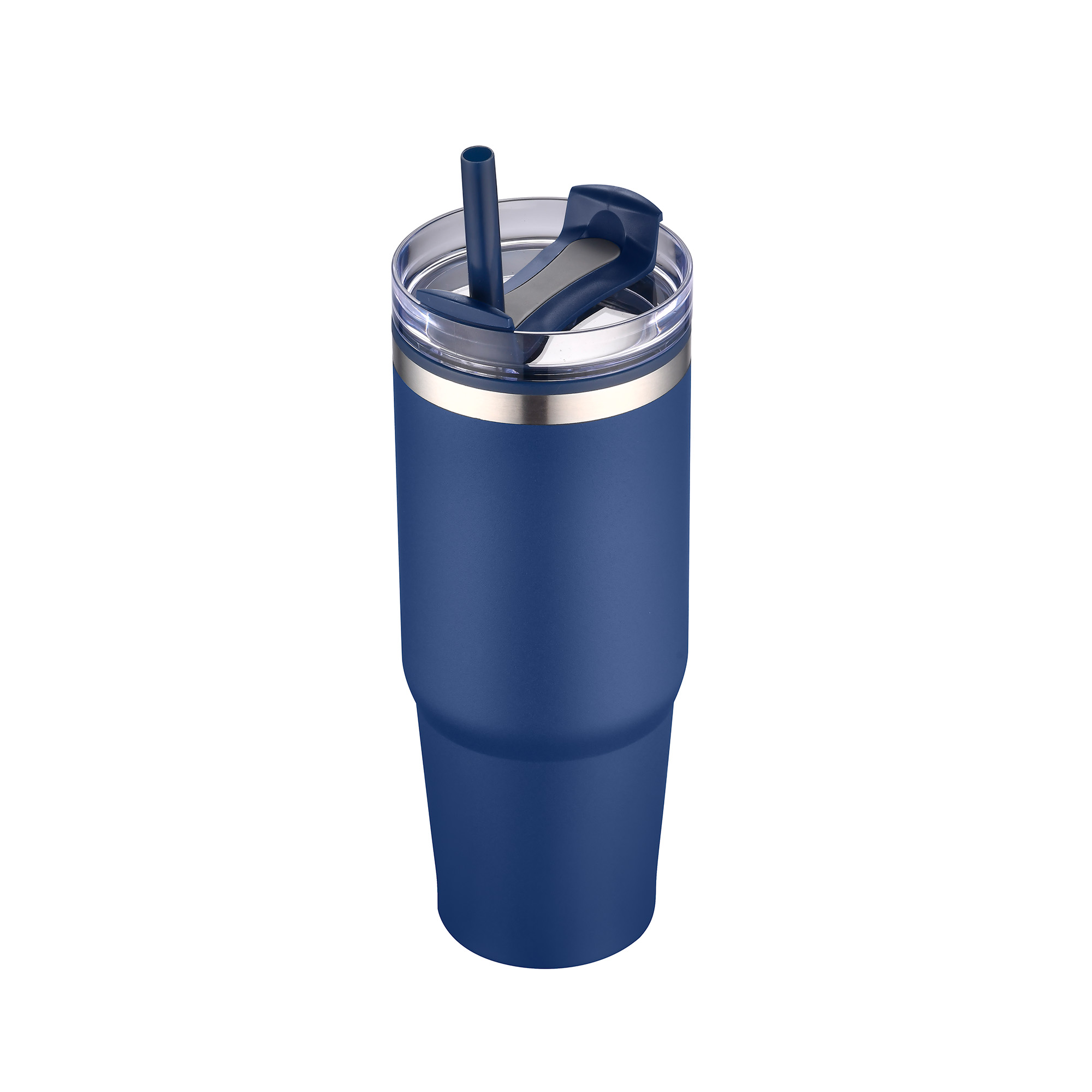 Picture of 30 Oz. Dual Wall Stainless Steel Tumbler w/Clear Lid