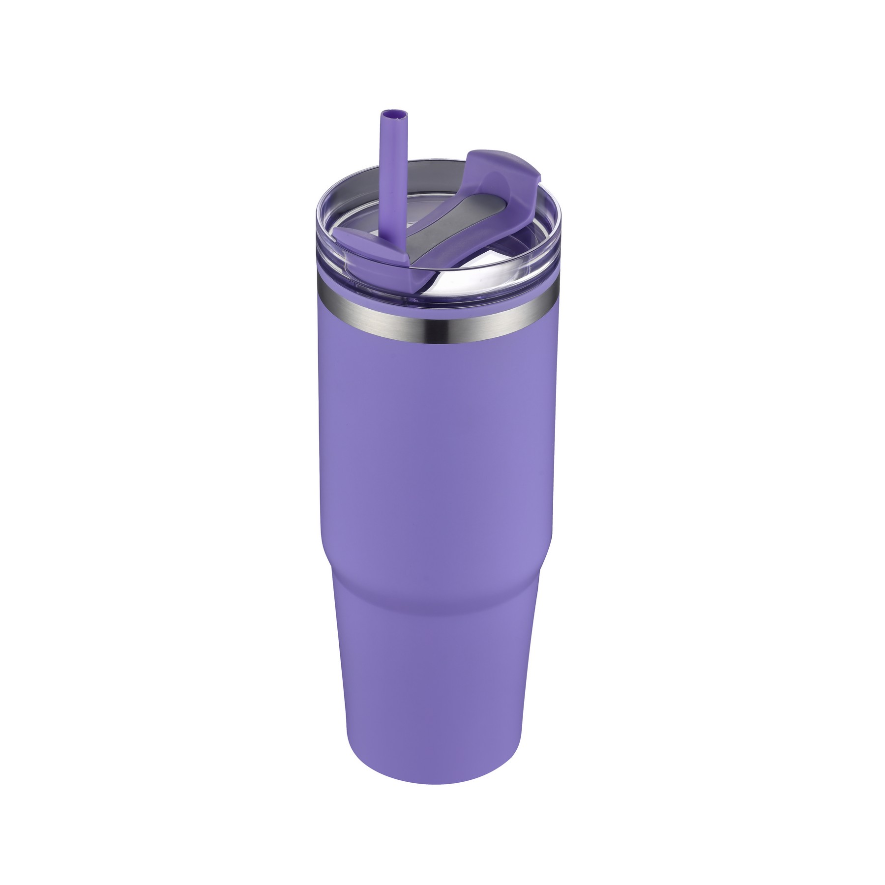 Picture of 30 Oz. Dual Wall Stainless Steel Tumbler w/Clear Lid