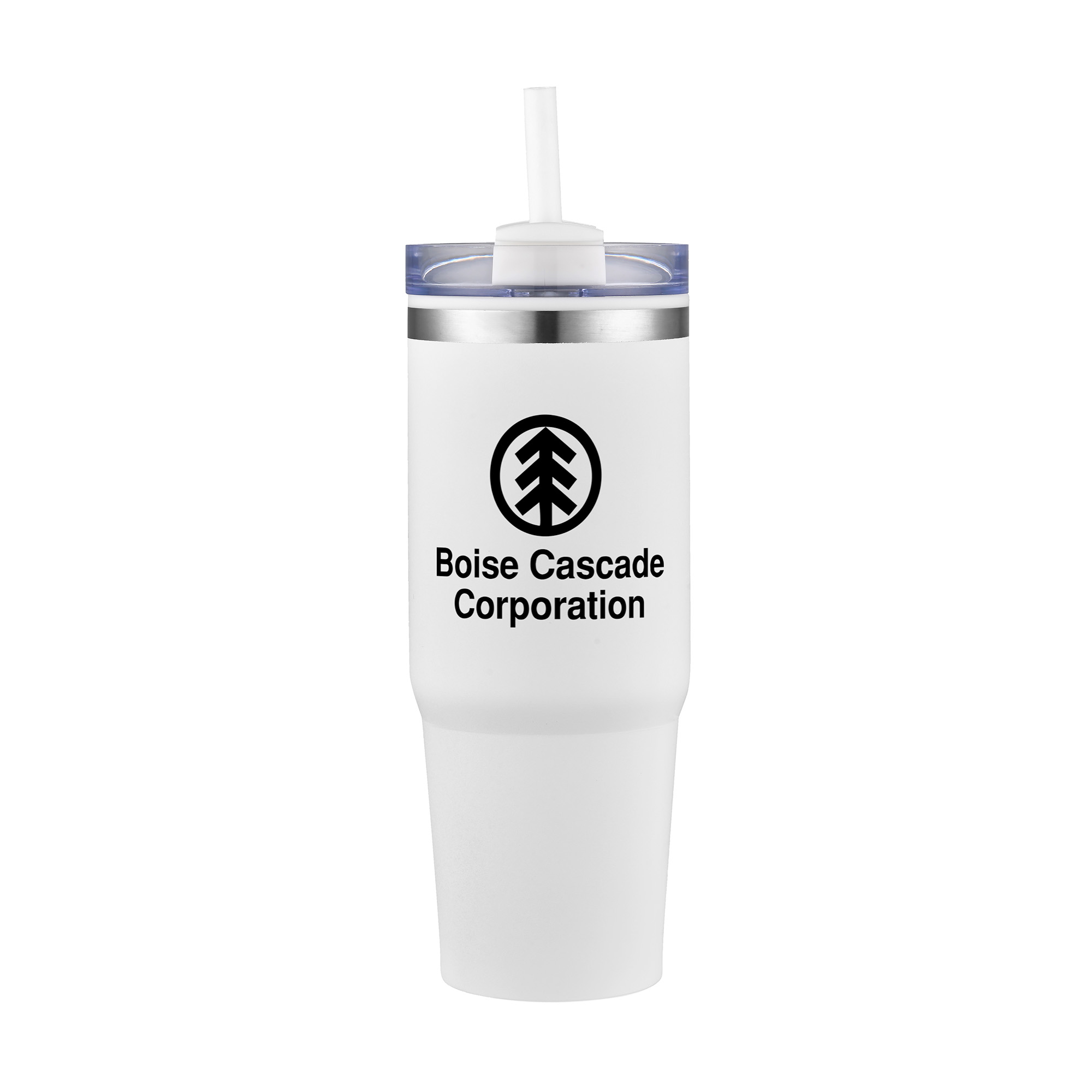 Picture of 30 Oz. Dual Wall Stainless Steel Tumbler w/Clear Lid