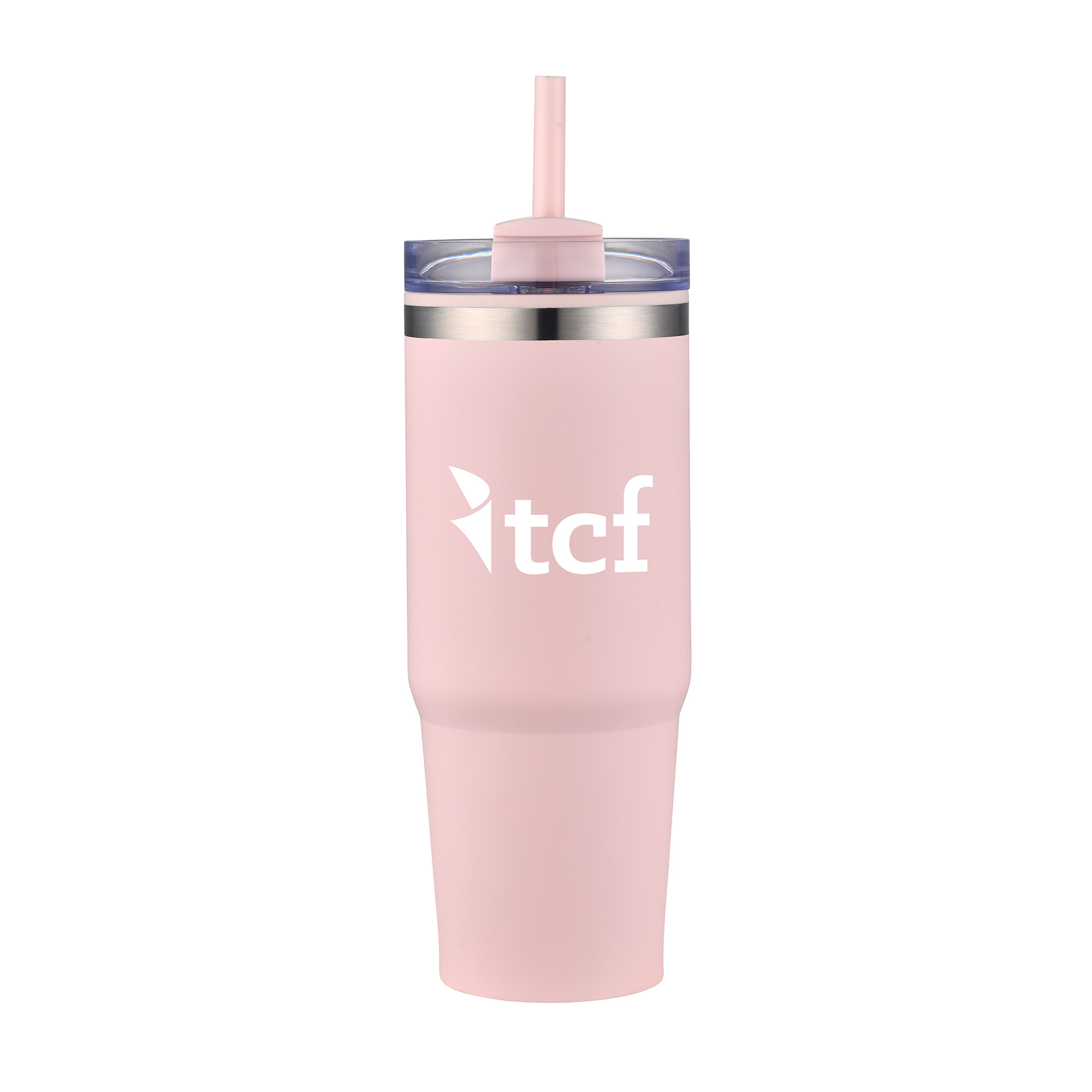 Picture of 30 Oz. Dual Wall Stainless Steel Tumbler w/Clear Lid