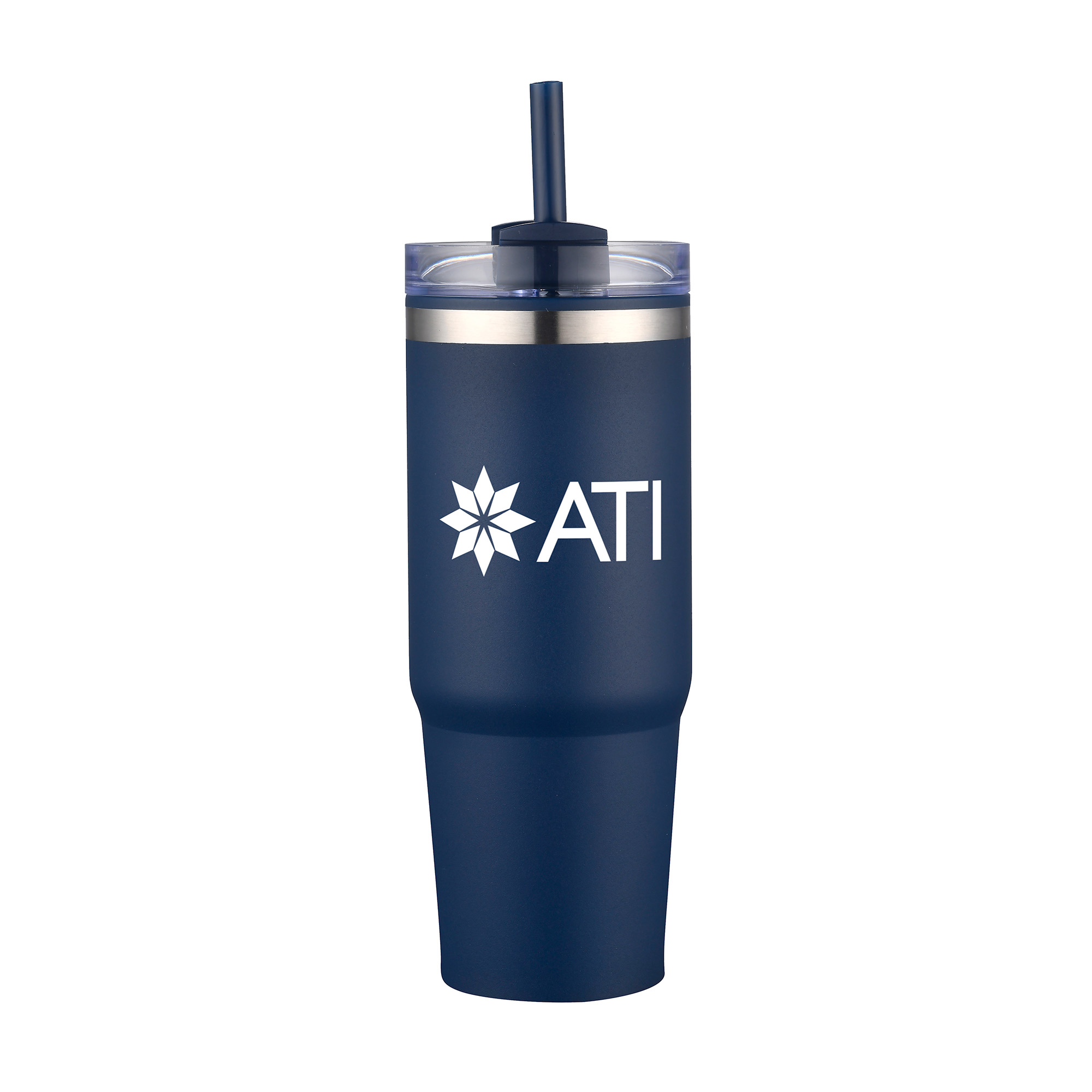Picture of 30 Oz. Dual Wall Stainless Steel Tumbler w/Clear Lid