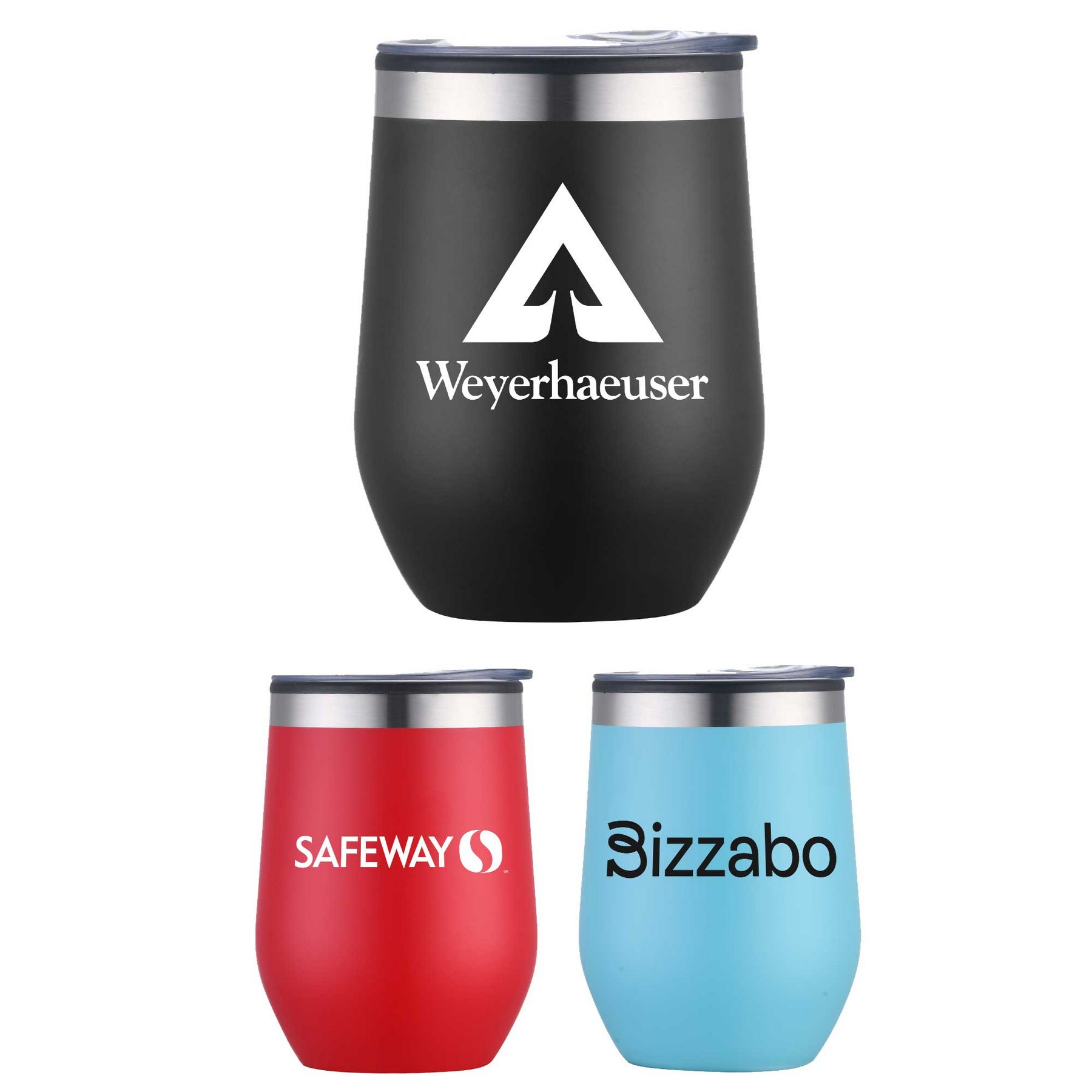 Picture of 12 Oz. Double Wall Wine Mug w/Clear Lid