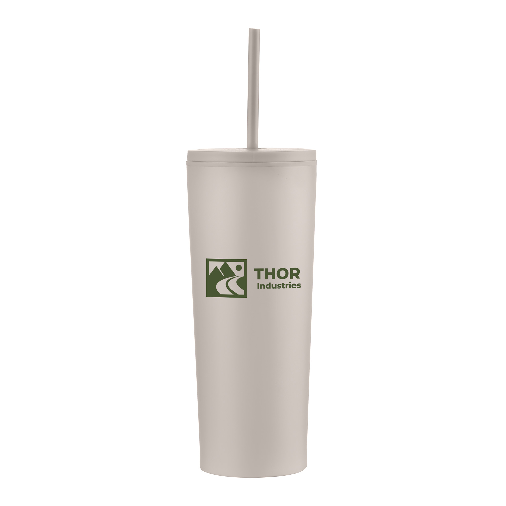Picture of 24 Oz. Double Wall Mug w/Straw