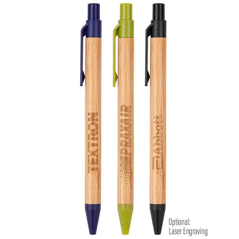 Picture of The Albury Bamboo Wheat Straw Click-Action Ballpoint Pen