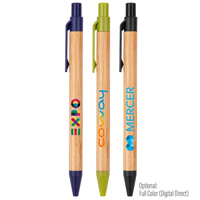 Picture of The Albury Bamboo Wheat Straw Click-Action Ballpoint Pen