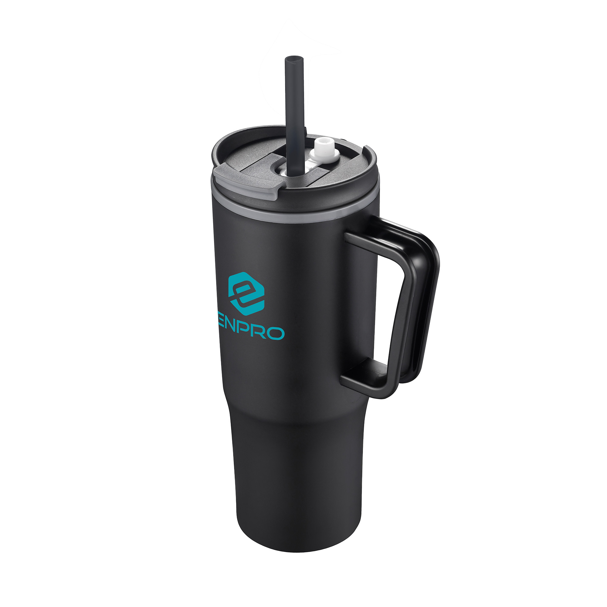 Picture of 30 Oz. Double Wall Mug w/Handle and Straw