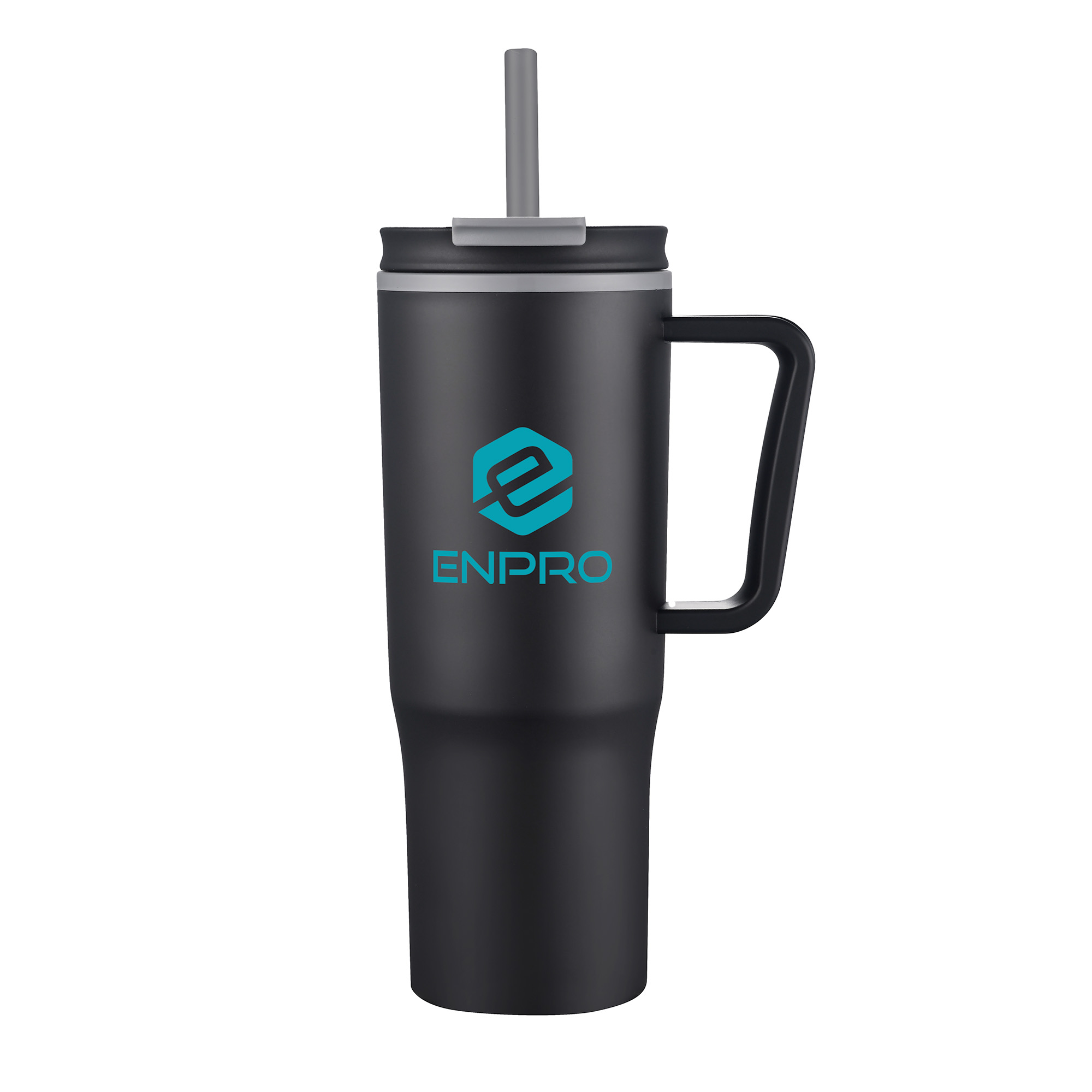 Picture of 30 Oz. Double Wall Mug w/Handle and Straw