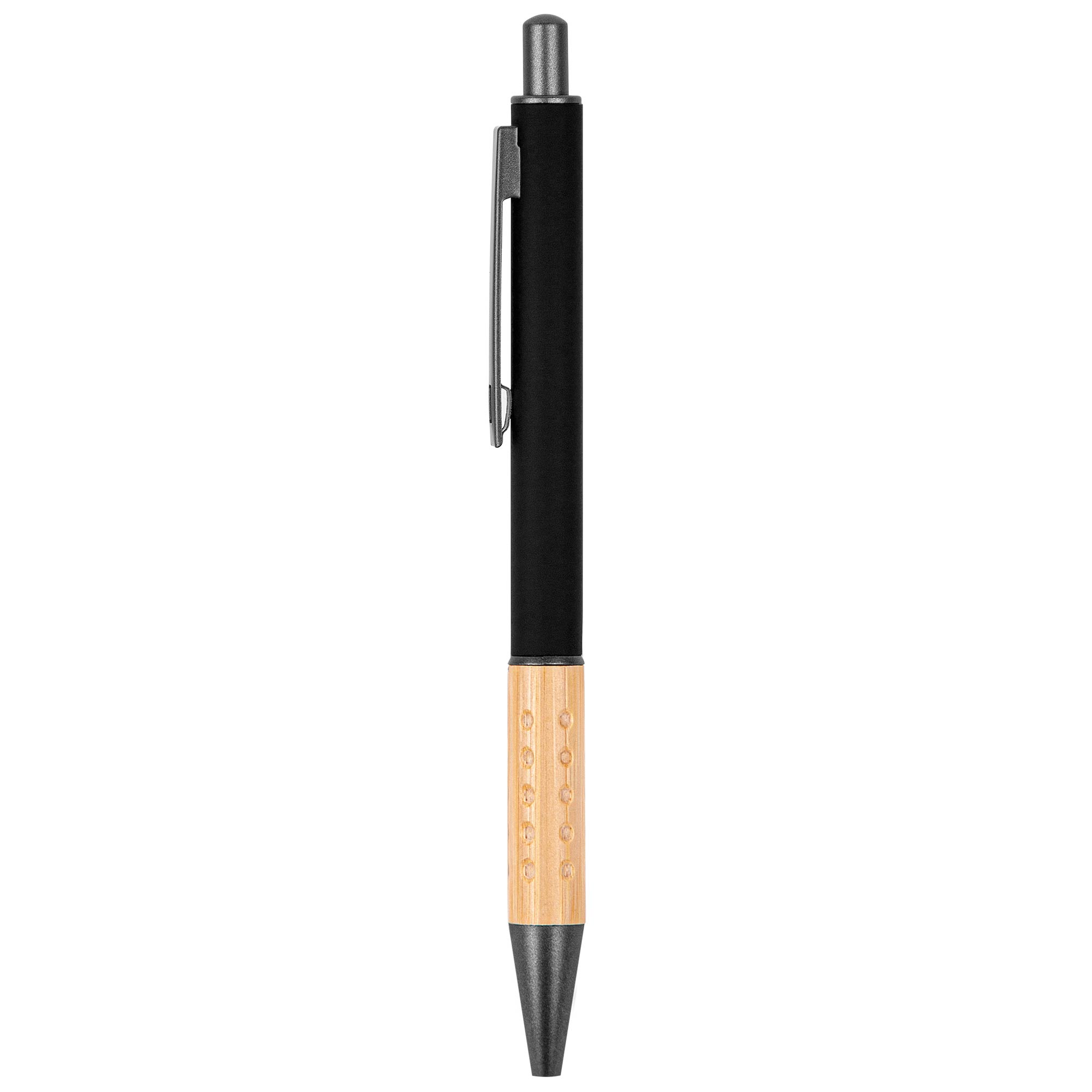Picture of The Gosford Gunmetal Click-Action Ballpoint Pen w/Bamboo Accent