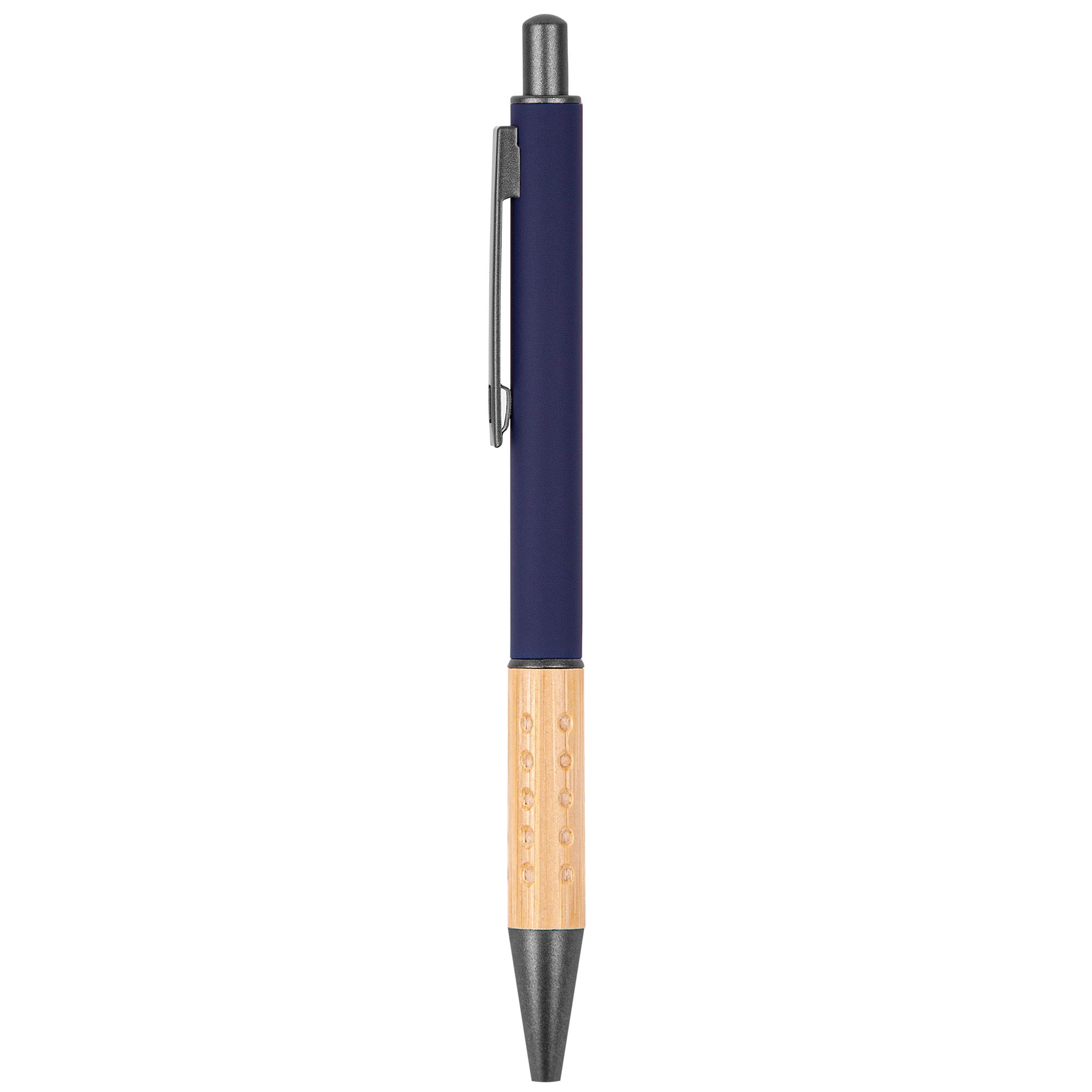 Picture of The Gosford Gunmetal Click-Action Ballpoint Pen w/Bamboo Accent