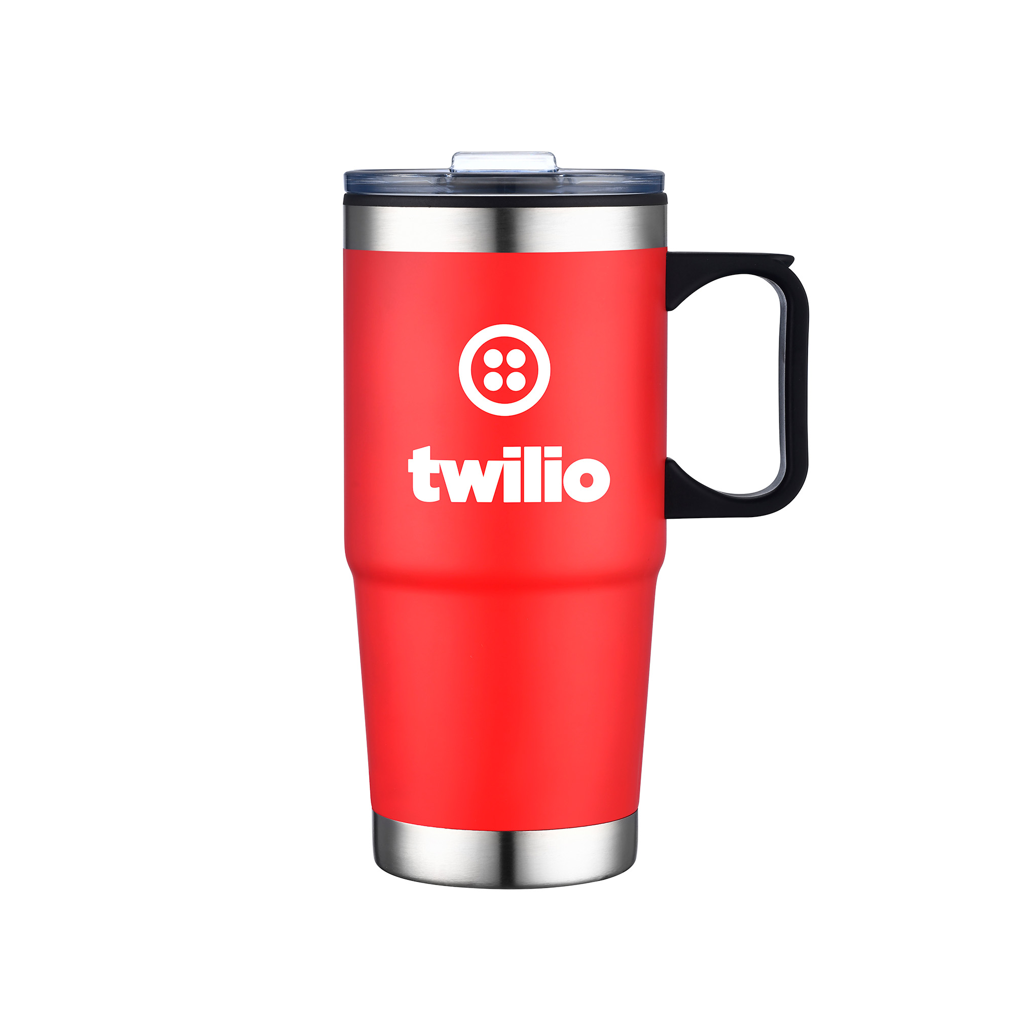 Picture of 24 Oz. Double Wall Mug w/Clear Closure Lid and Handle