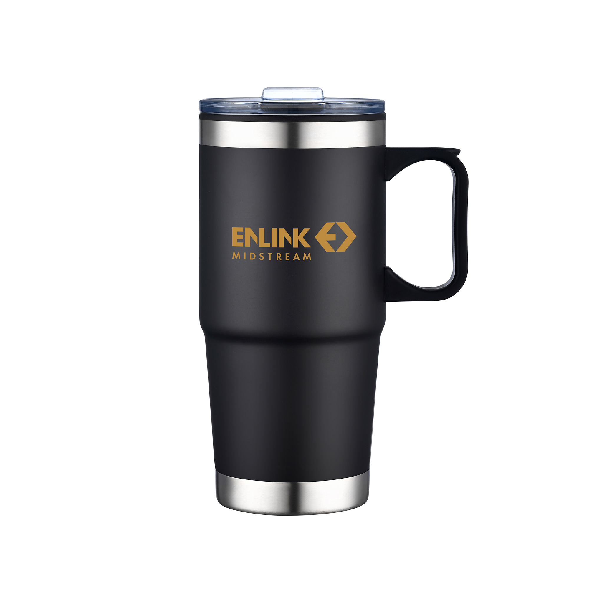 Picture of 24 Oz. Double Wall Mug w/Clear Closure Lid and Handle