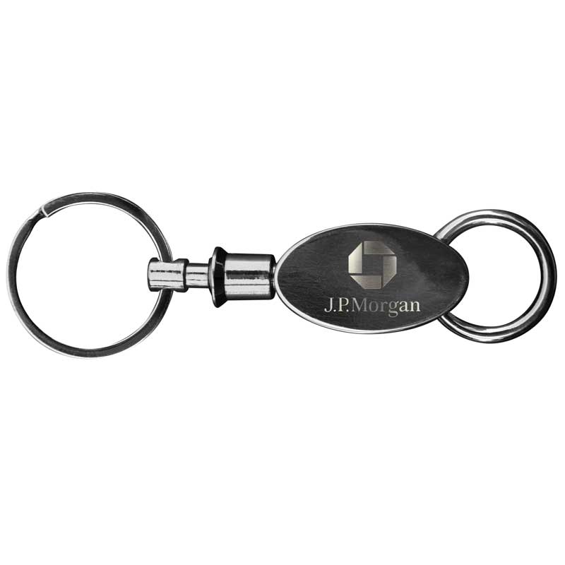 Picture of Gunmetal Elliptical Key Chain