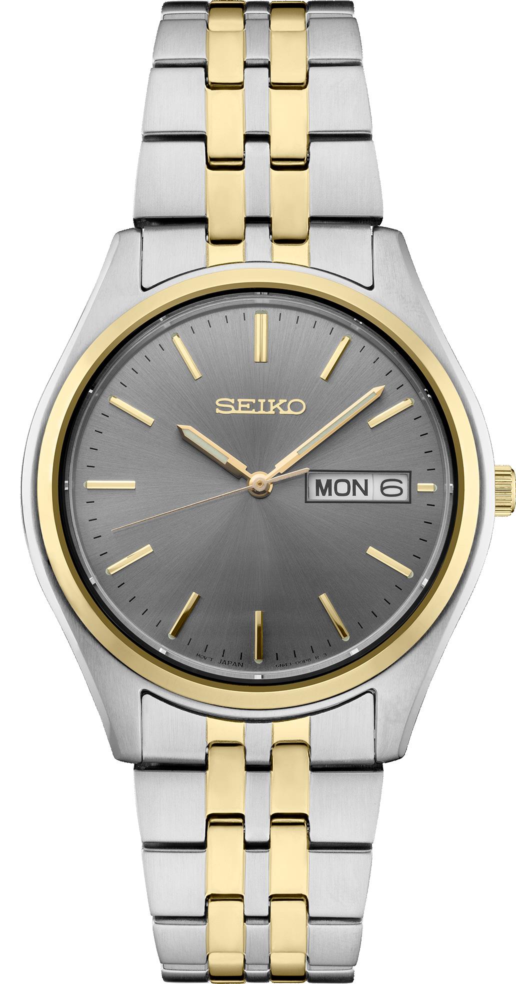 Picture of Seiko Mens Solar Two Tone Case Charcoal Dial