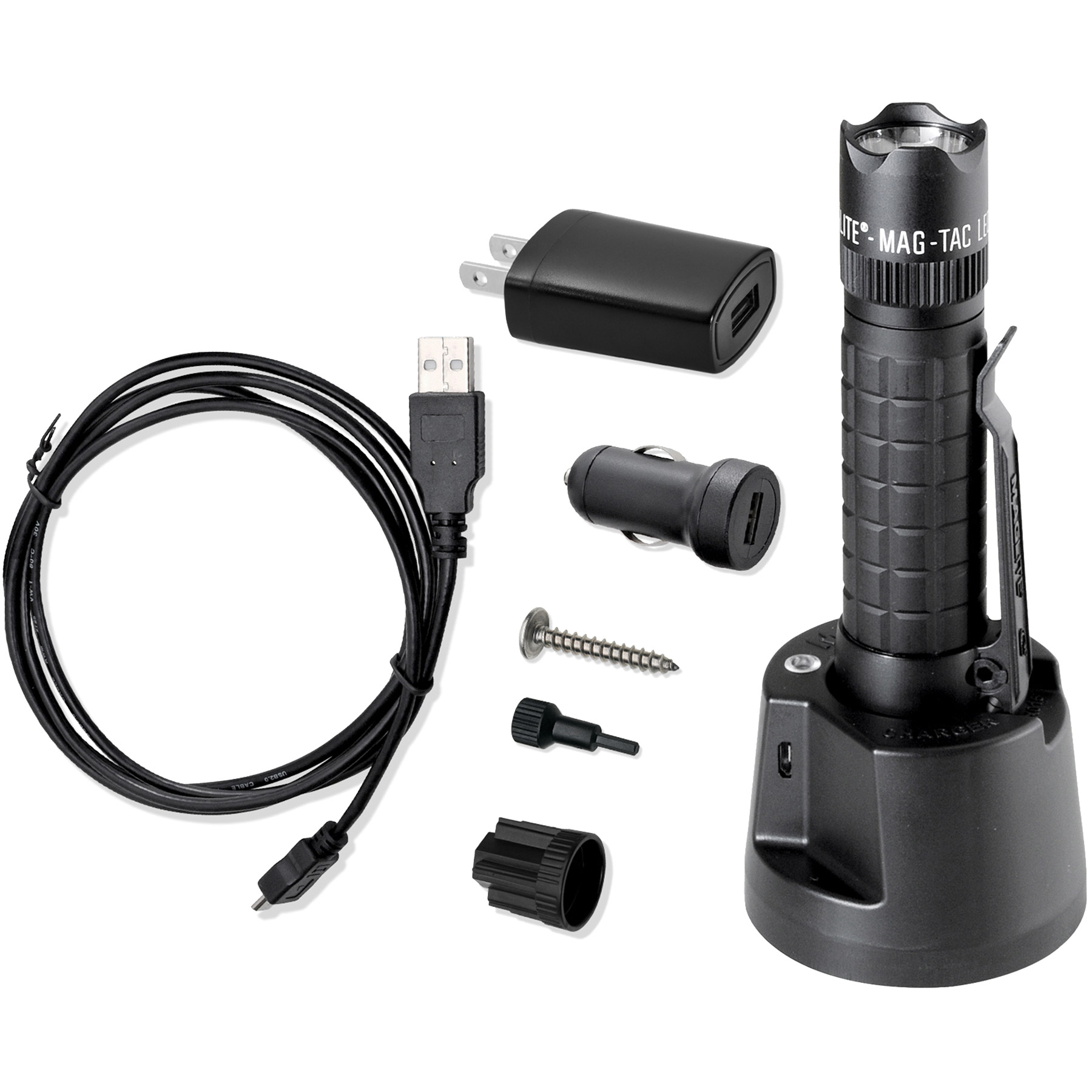 Picture of Maglite® MagTac LED Rechargeable Crowned Head Flashlight System