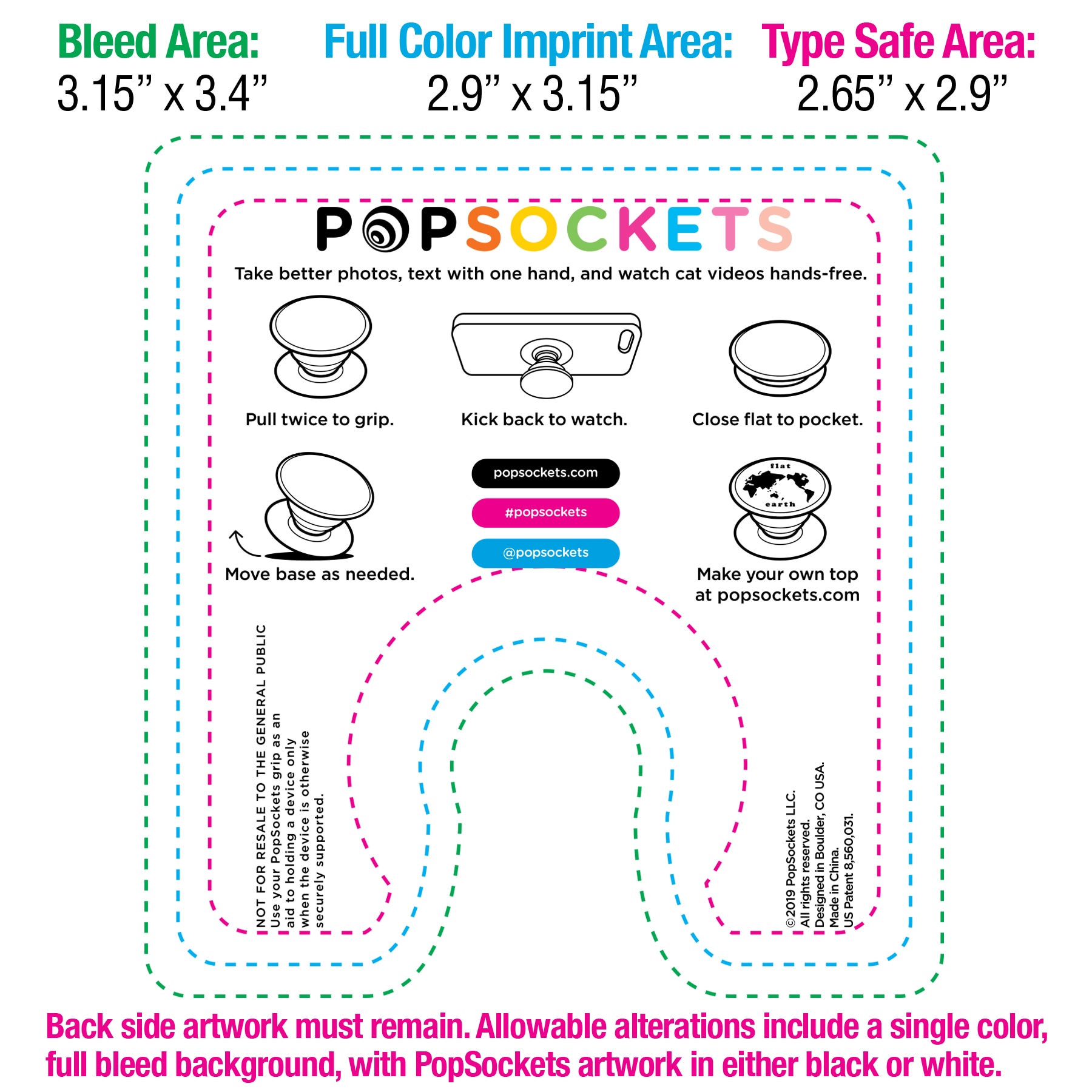 Picture of Custom Pop Grip Backer Card