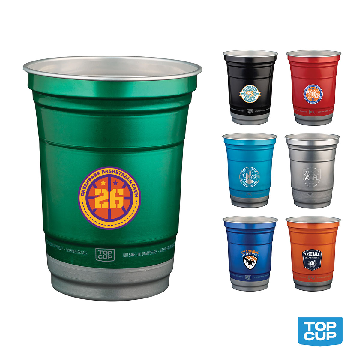 Picture of Top Cup by Ball 16 oz. Recycled Aluminum Stadium Cup