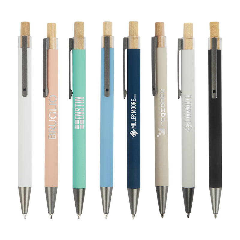 Picture of Arundi Recycled Aluminum Pen With Bamboo Plunger