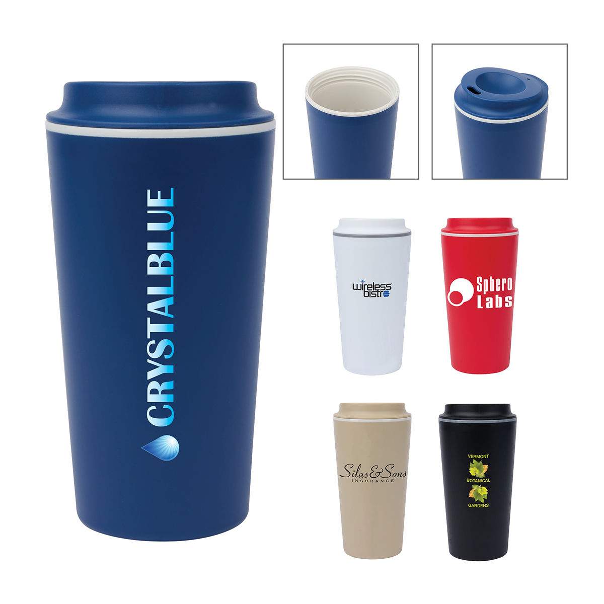Picture of Kenzie 16 oz. Double Wall Recycled Polypropylene Coffee Tumbler