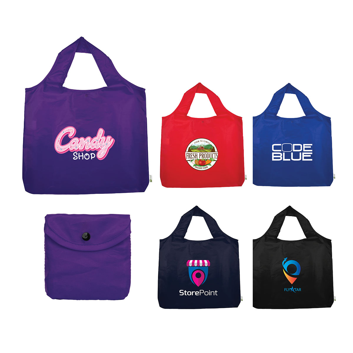 Picture of Joey Recycled (RPET) Foldable Grocery Tote