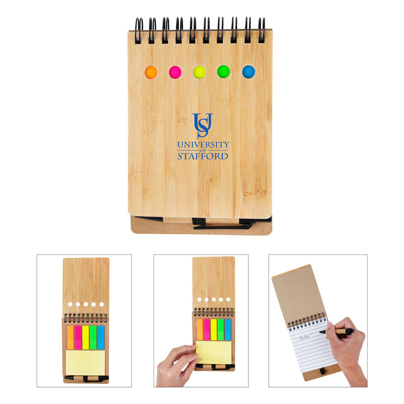 Picture of Ridgecrest 3-in-1 Bamboo Jotter w/Pen
