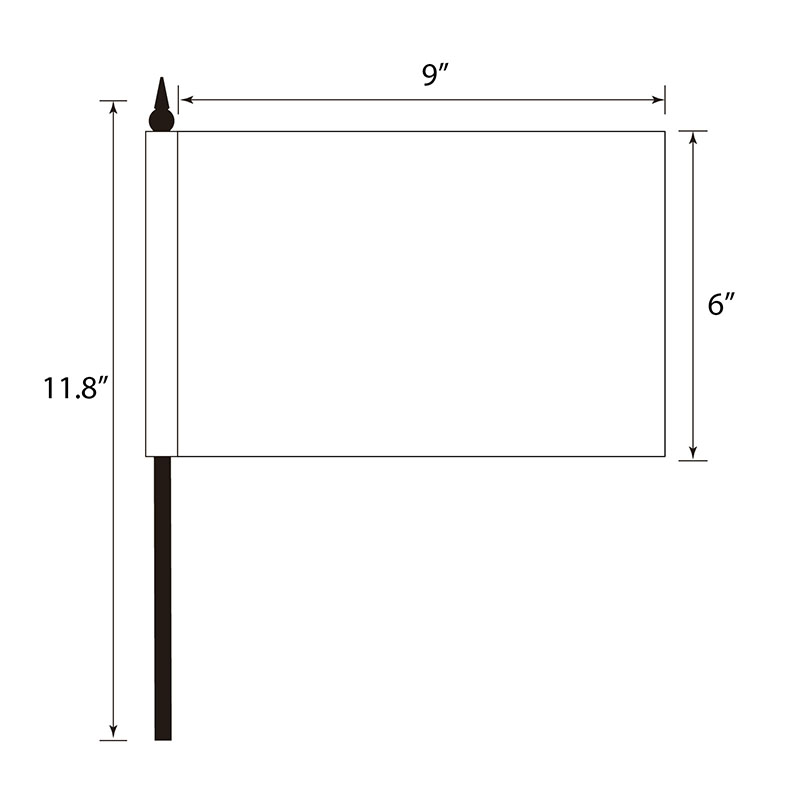 Picture of DisplaySplash 9" x 6" Hand Flag