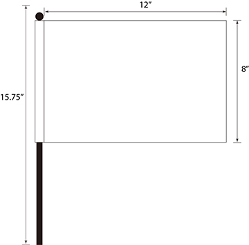 Picture of DisplaySplash 12" x 8" Hand Flag