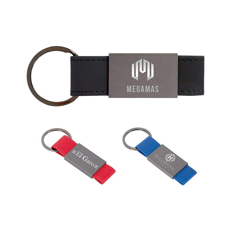 Picture of Boyd Aluminum & Leatherette Keyring